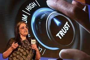 PTI : In this April 2, 2024 file photo, Chairperson of the Securities and Exchange Board of India (SEBI) Madhabi Puri Buch speaks during CII's 17th Corporate Governance Summit, in Mumbai
